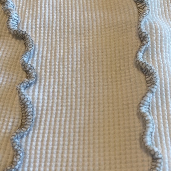Cropped, White and Gray, Waffle Knit, Tank Top, Size Small- Like New - Picture 2 of 7